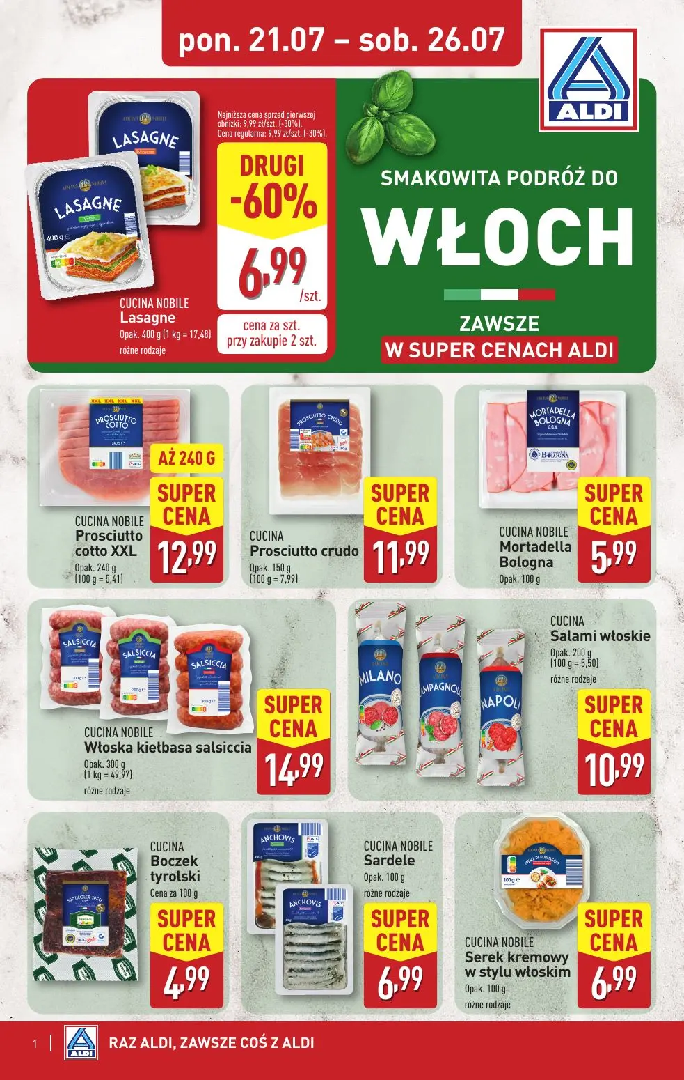 gazetka promocyjna ALDI Tydzień Włoski - Strona 1