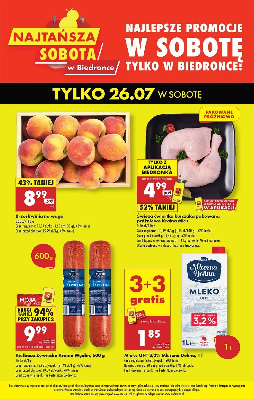 gazetka promocyjna Biedronka Najtańsza sobota - Strona 1