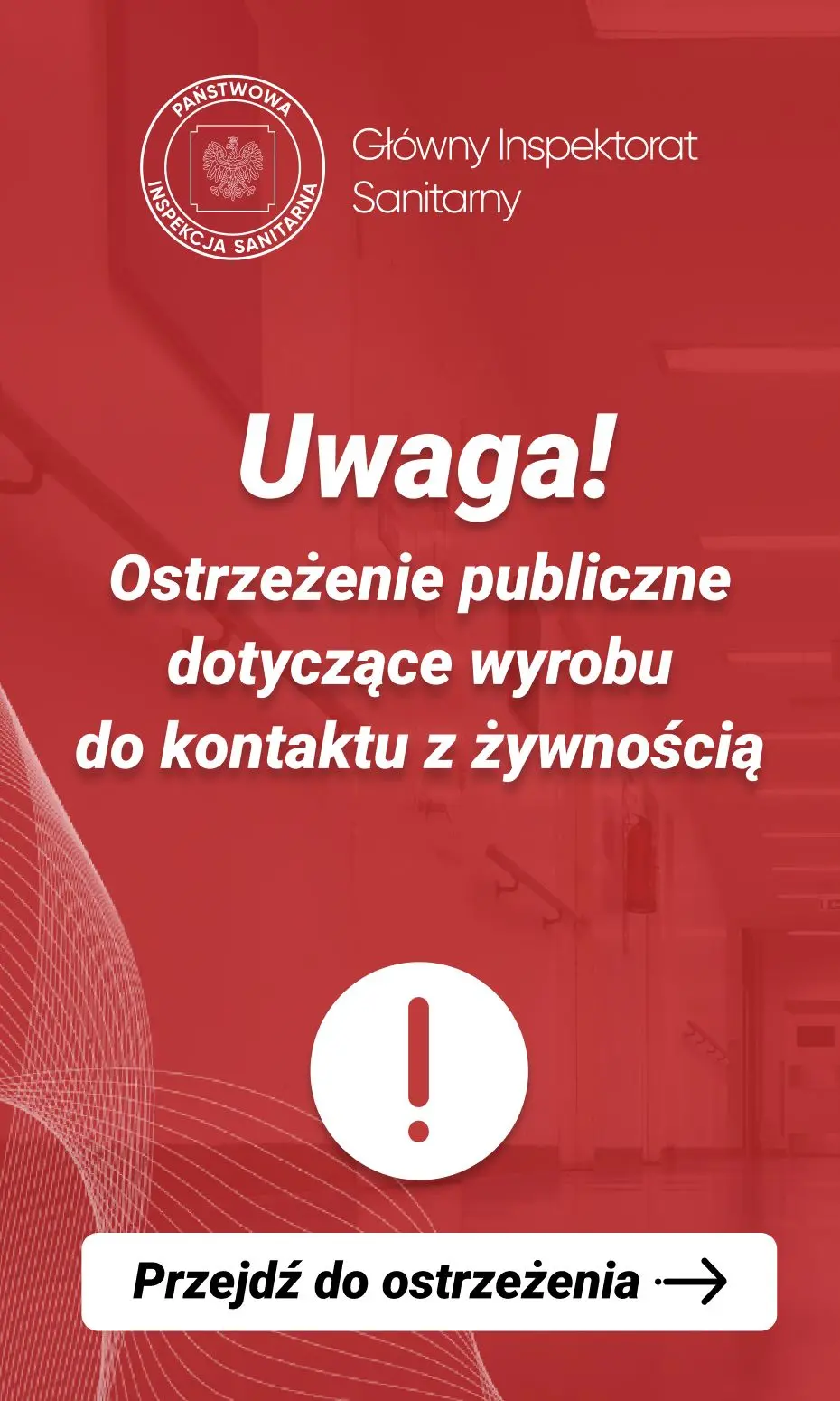 gazetka promocyjna Ostrzeżenia i alerty Ostrzeżenie publiczne dotyczące wyrobu do kontaktu z żywnością: Migracja ołowiu i kadmu z obrzeża szklanek - Strona 1