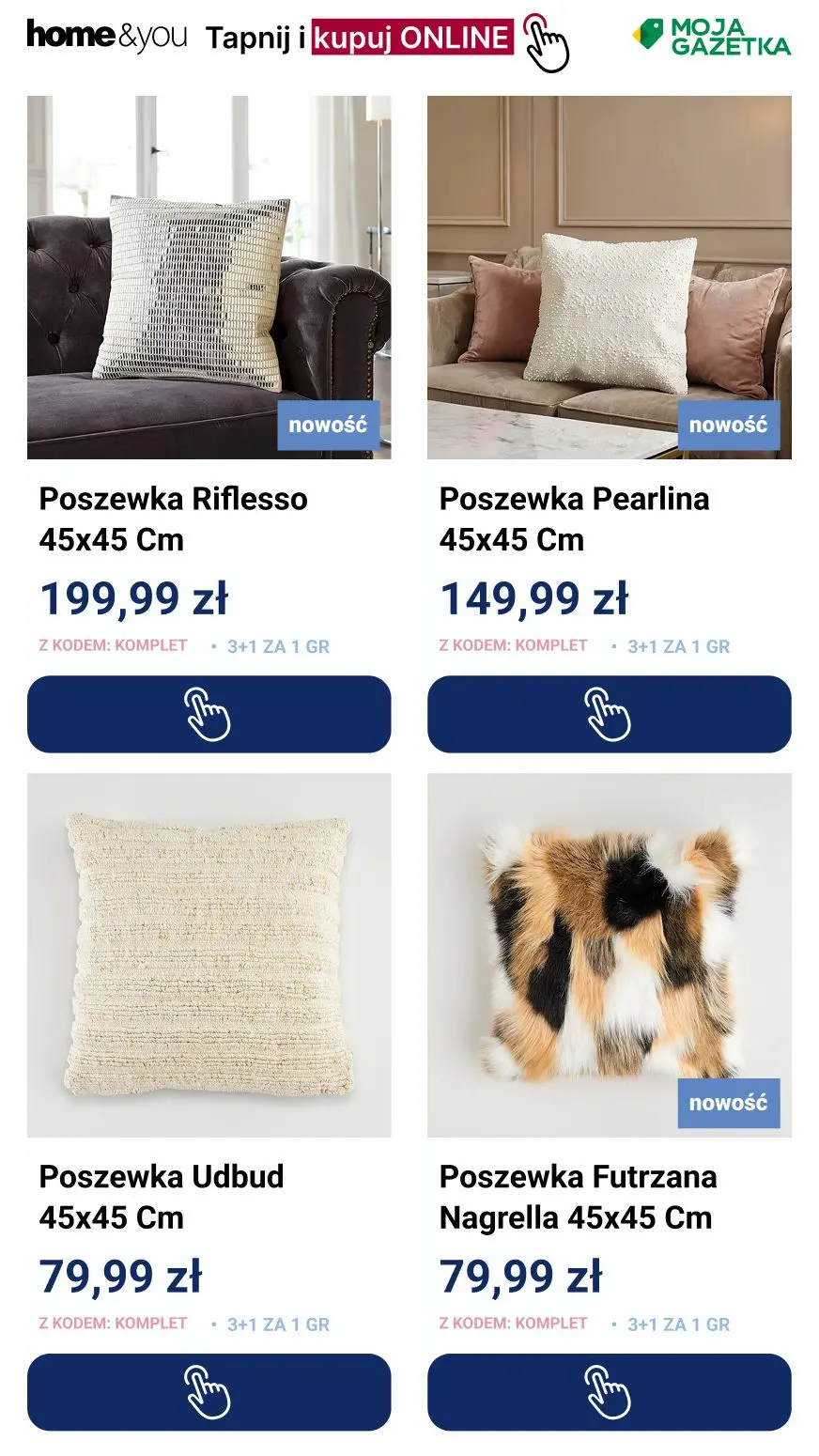 gazetka promocyjna home&you Poszewki: 3+1 za grosz - Strona 2