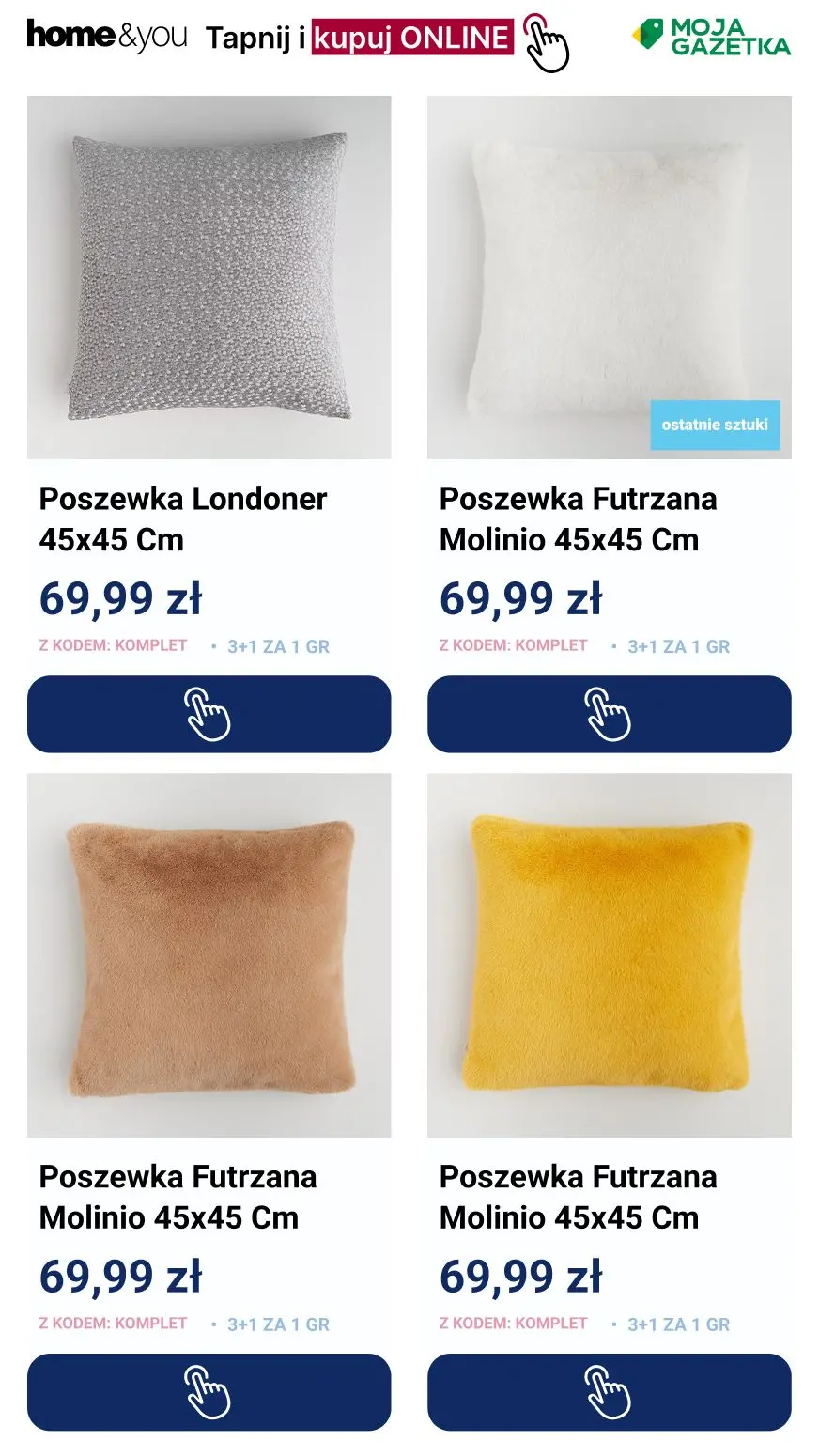 gazetka promocyjna home&you Poszewki: 3+1 za grosz - Strona 5