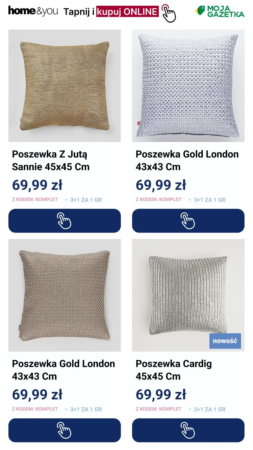 gazetka promocyjna home&you Poszewki: 3+1 za grosz - Strona 6