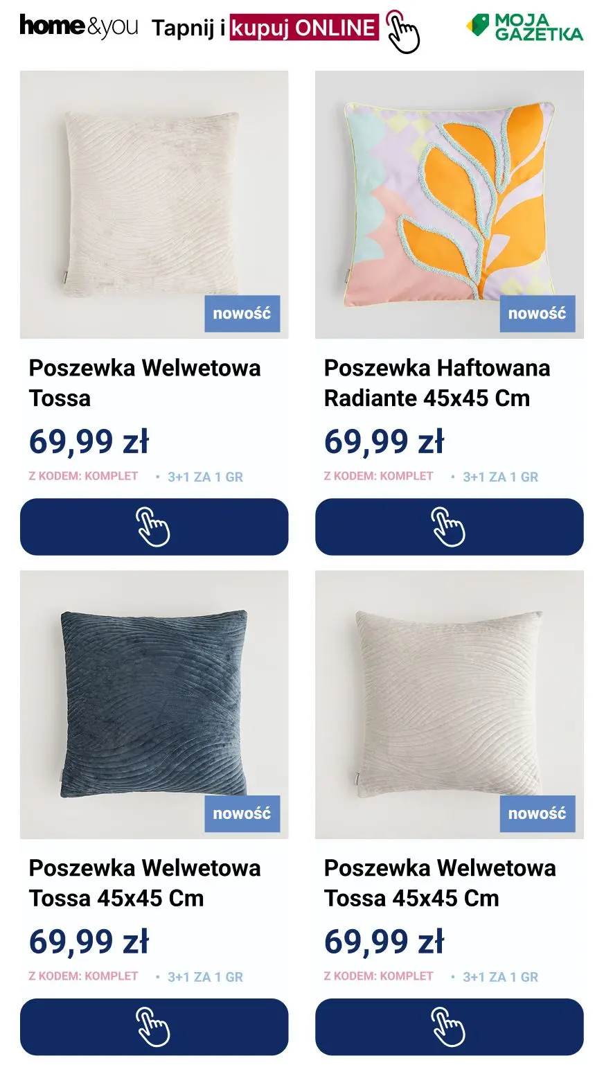 gazetka promocyjna home&you Poszewki: 3+1 za grosz - Strona 7
