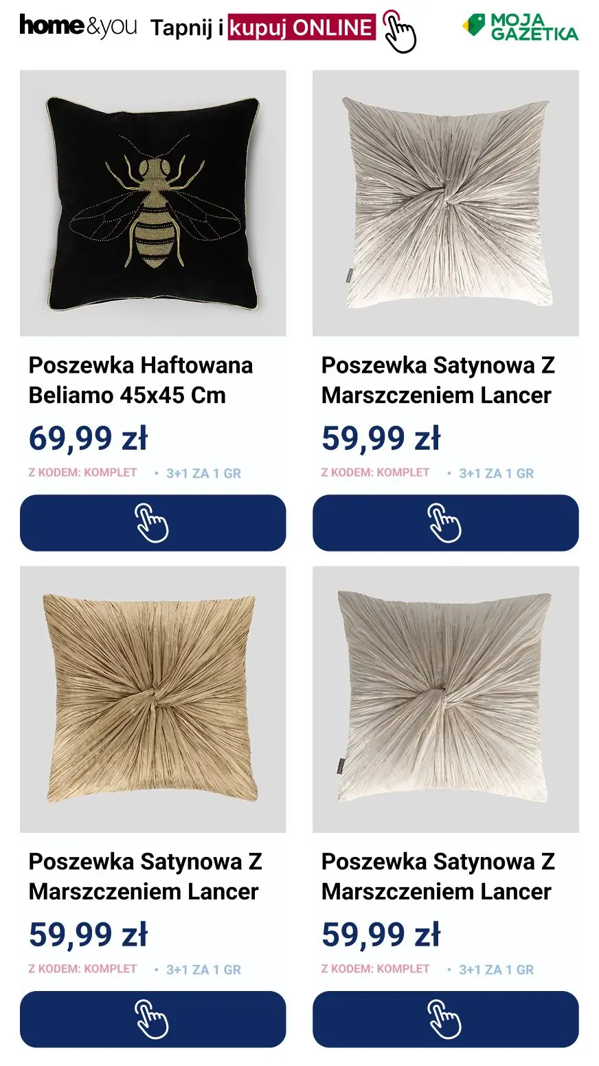 gazetka promocyjna home&you Poszewki: 3+1 za grosz - Strona 10