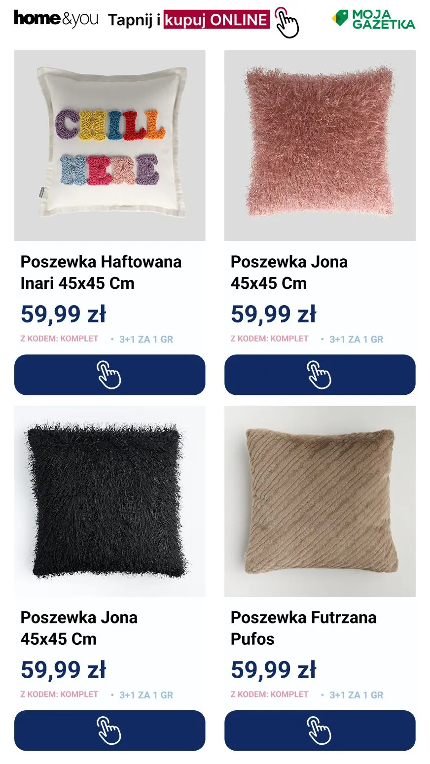 gazetka promocyjna home&you Poszewki: 3+1 za grosz - Strona 11