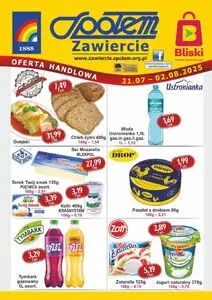 Gazetka promocyjna Społem Zawiercie, ważna od 2025-07-21 do 2025-08-02.