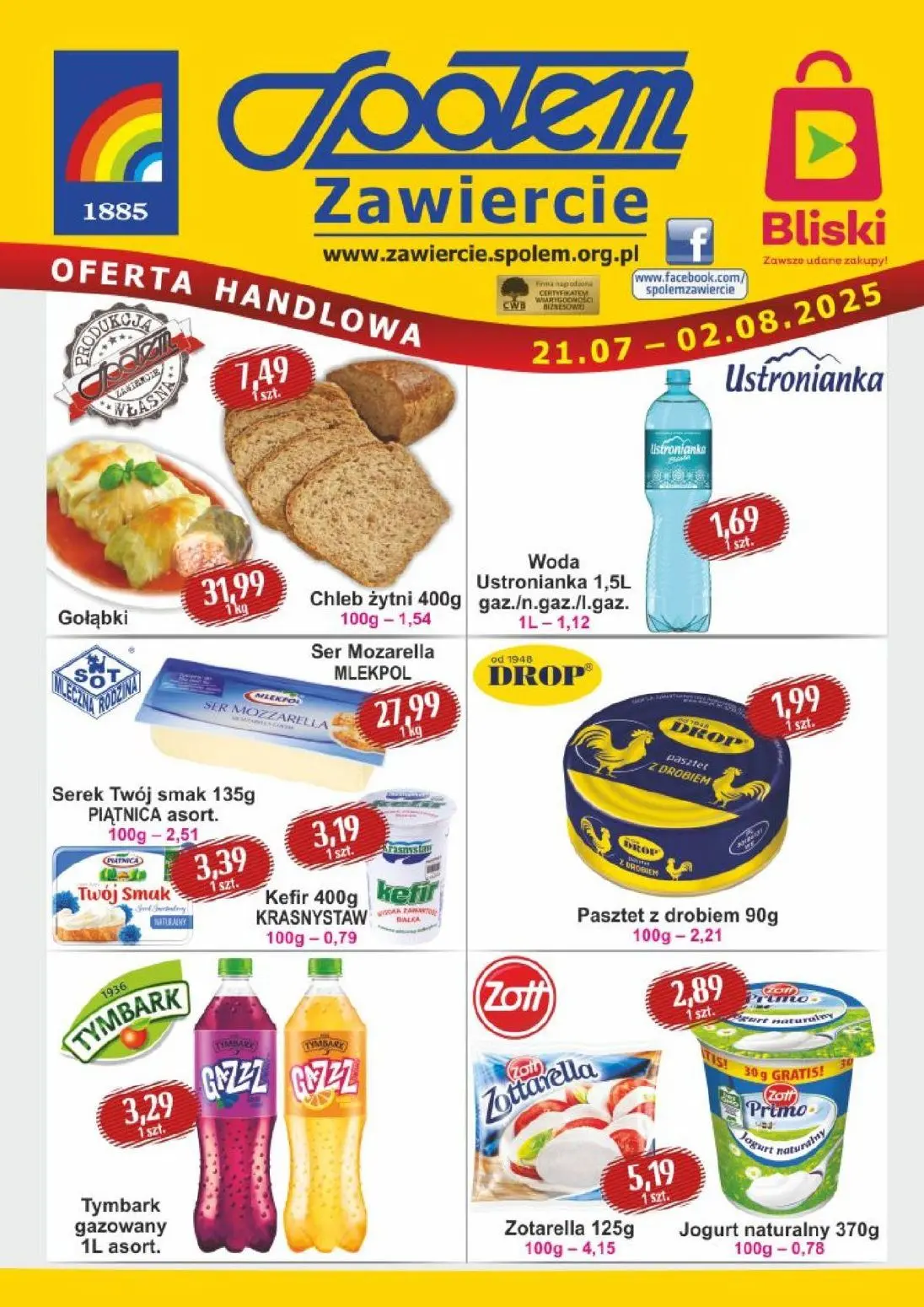 gazetka promocyjna Społem Zawiercie Zawsze udane zakupy! - Strona 1
