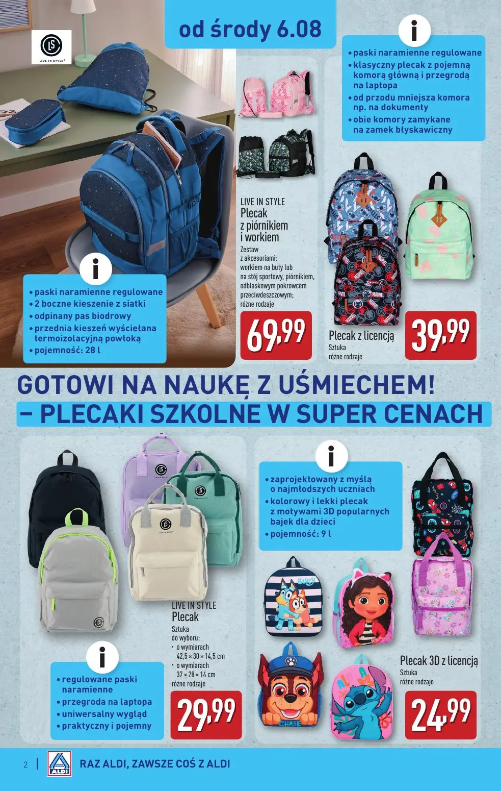 gazetka promocyjna ALDI Modny powrót do szkoły - Strona 2
