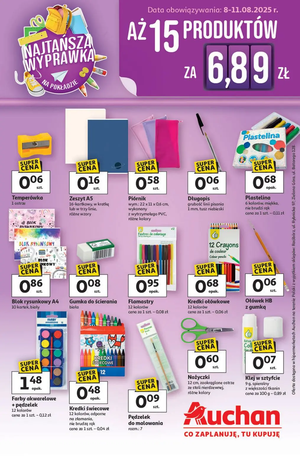 gazetka promocyjna Auchan Najtańsza wyprawka - Strona 1