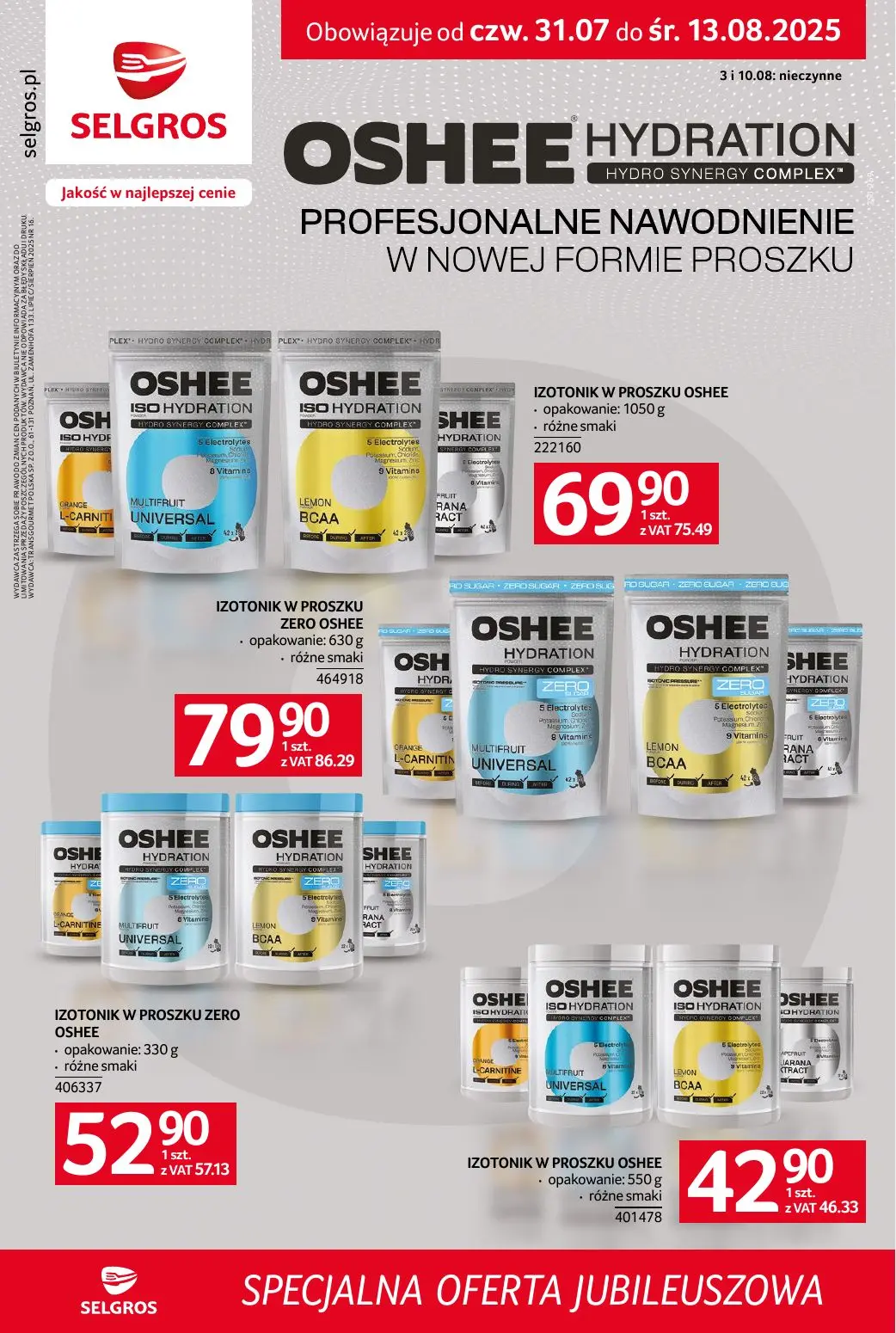 gazetka promocyjna SELGROS Specjalna Oferta Jubileuszowa - Strona 1
