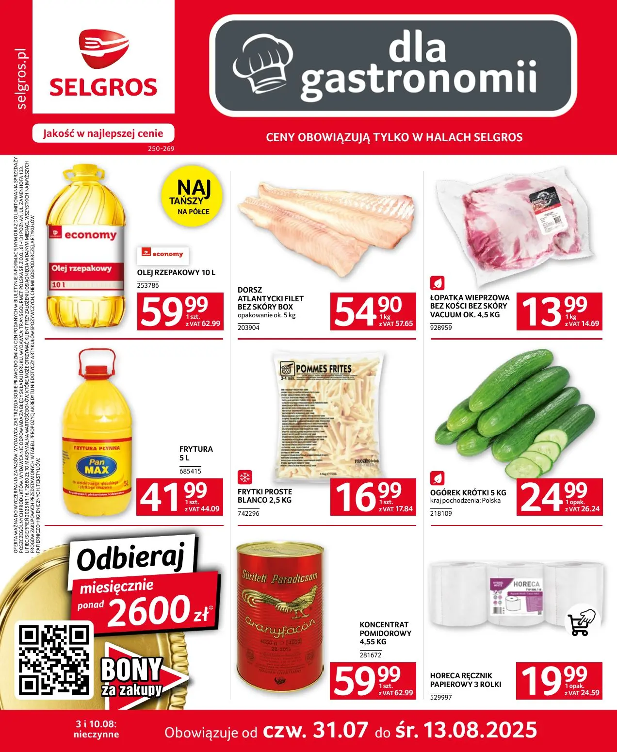 gazetka promocyjna SELGROS Oferta dla gastronomii - Strona 1
