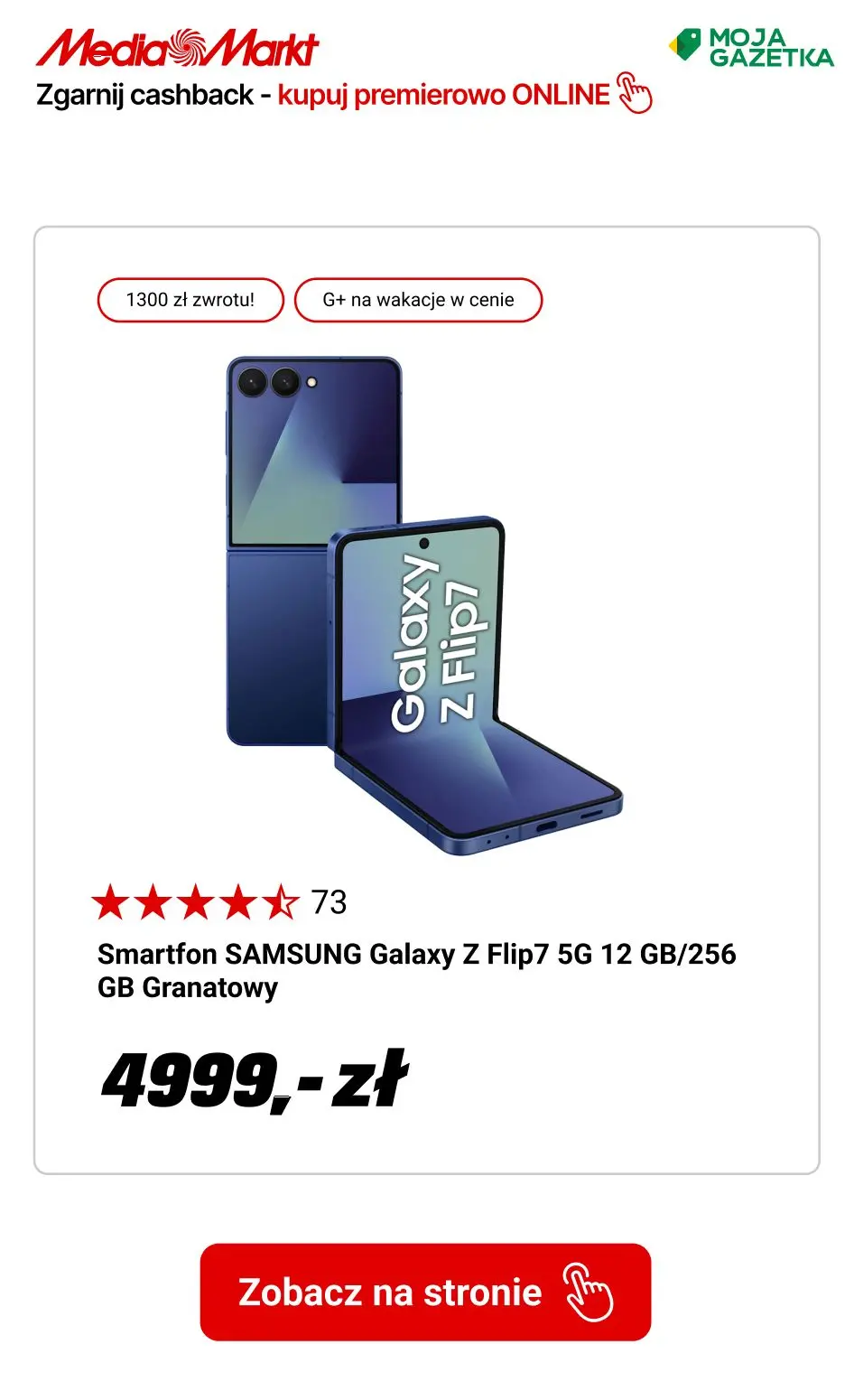 gazetka promocyjna Media Markt Zgarnij cashback przy zakupie premierowych smartfonów Samsung! - Strona 3