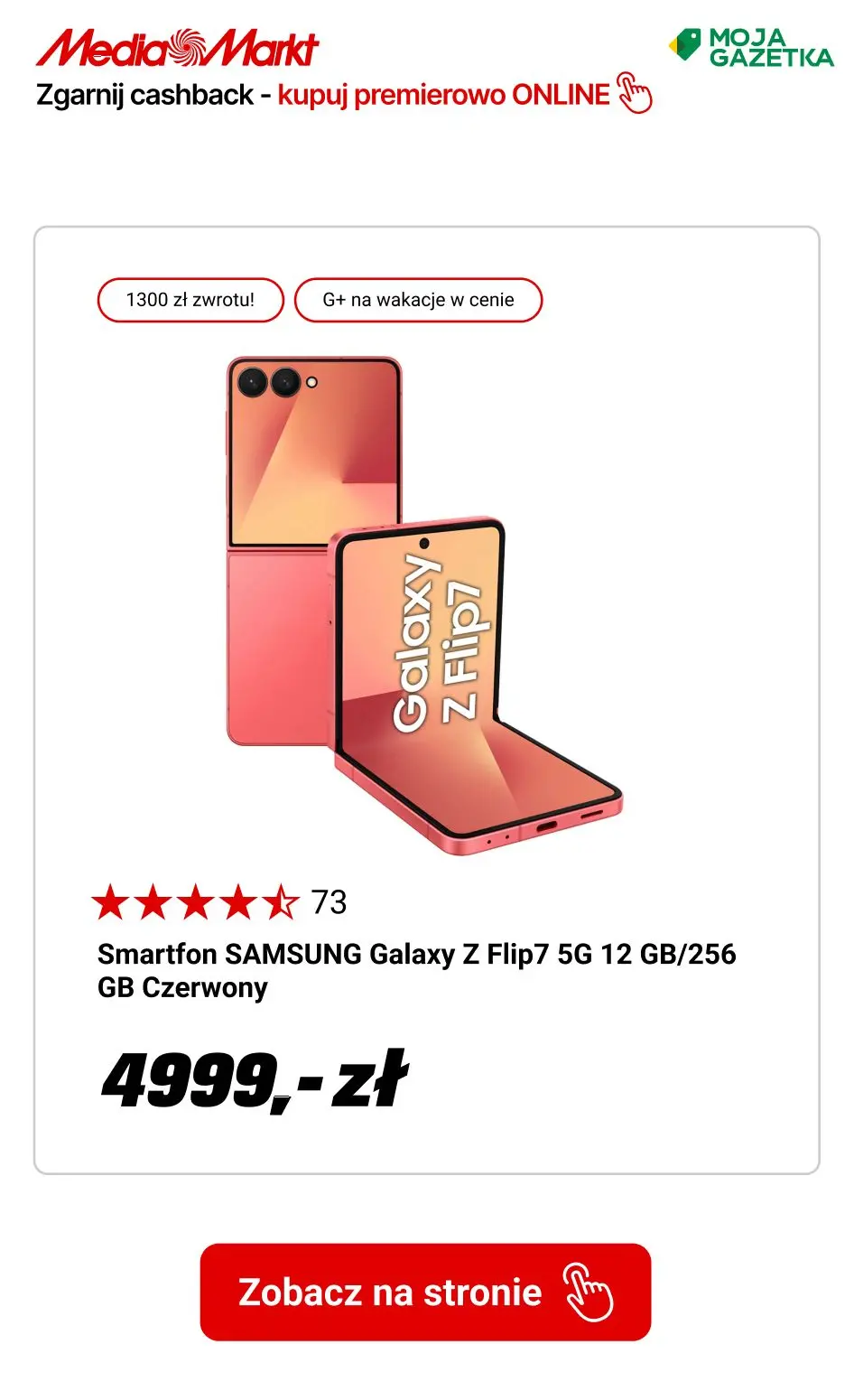 gazetka promocyjna Media Markt Zgarnij cashback przy zakupie premierowych smartfonów Samsung! - Strona 4