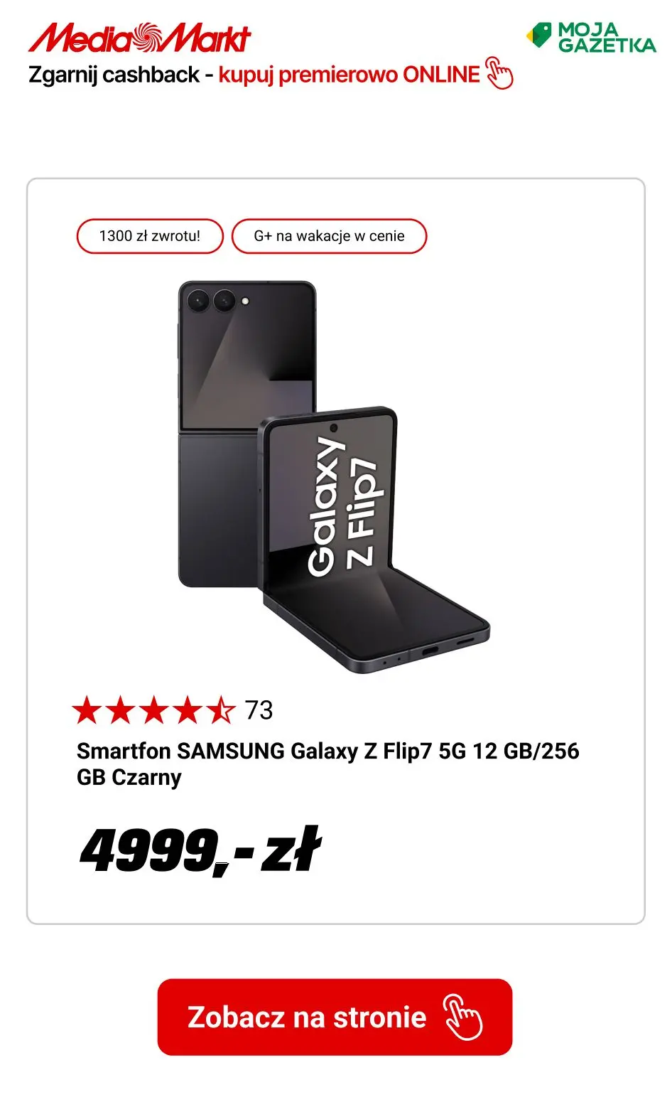 gazetka promocyjna Media Markt Zgarnij cashback przy zakupie premierowych smartfonów Samsung! - Strona 6