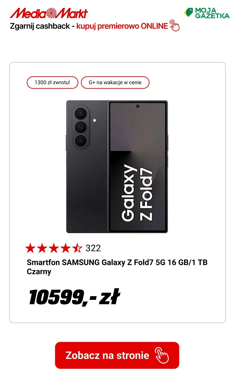 gazetka promocyjna Media Markt Zgarnij cashback przy zakupie premierowych smartfonów Samsung! - Strona 9