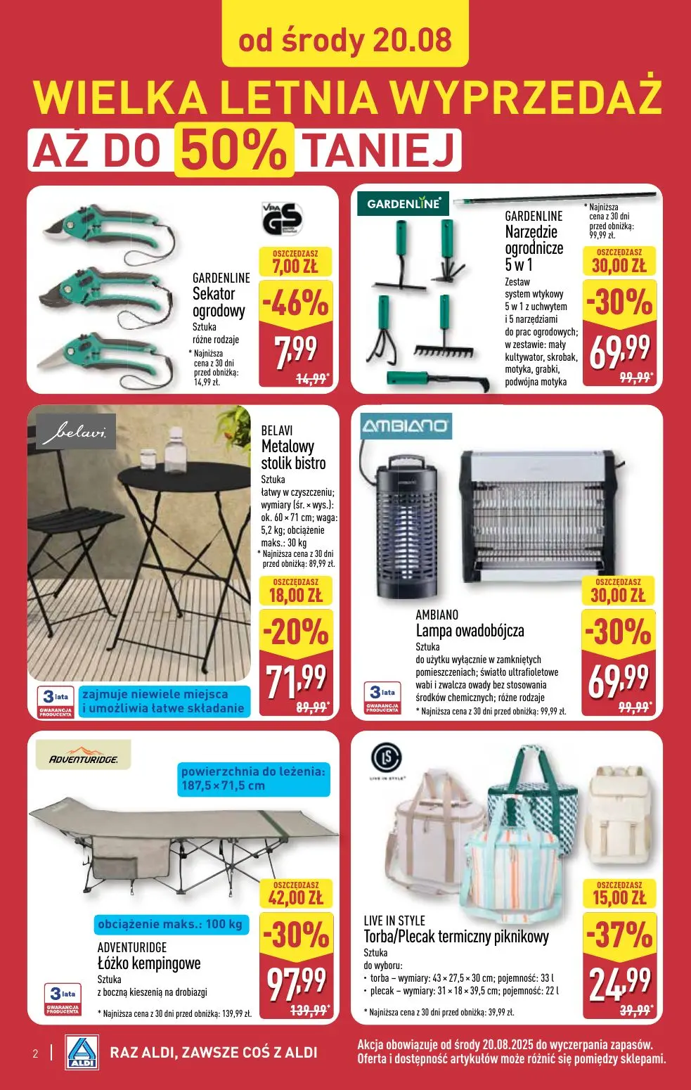 gazetka promocyjna ALDI Letnia wyprzedaż od środy ☀️ - Strona 2