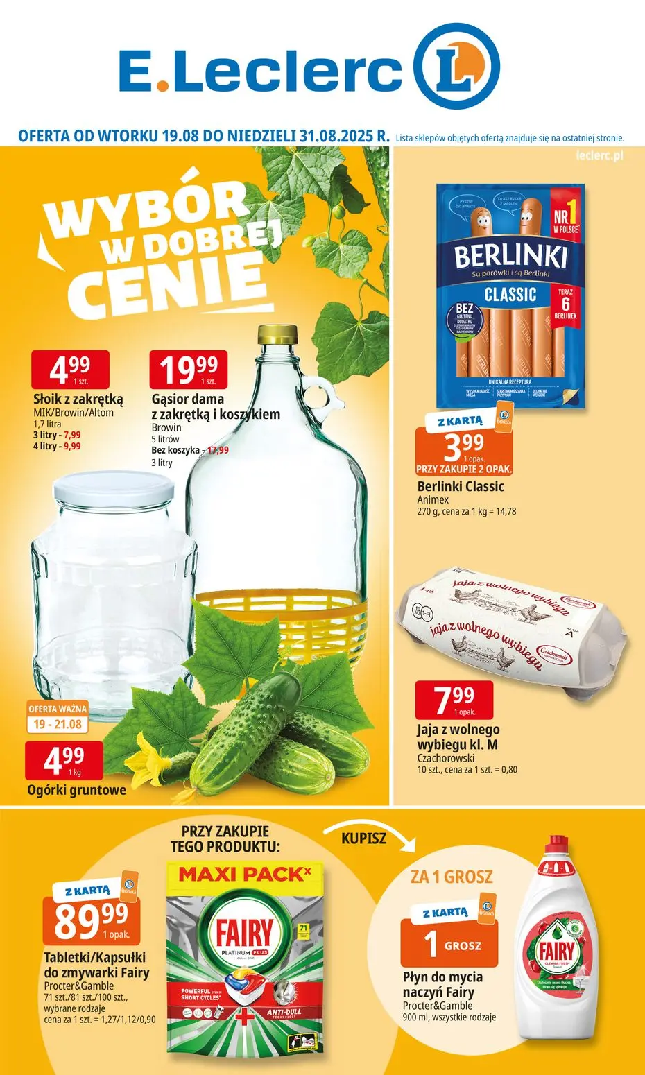 gazetka promocyjna E.Leclerc Wybór w dobrej cenie - Strona 1