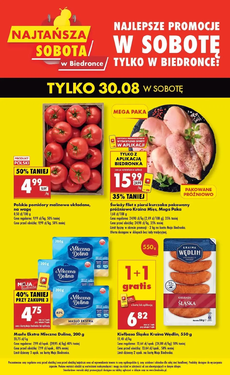 gazetka promocyjna Biedronka Najtańsza sobota  - Strona 1