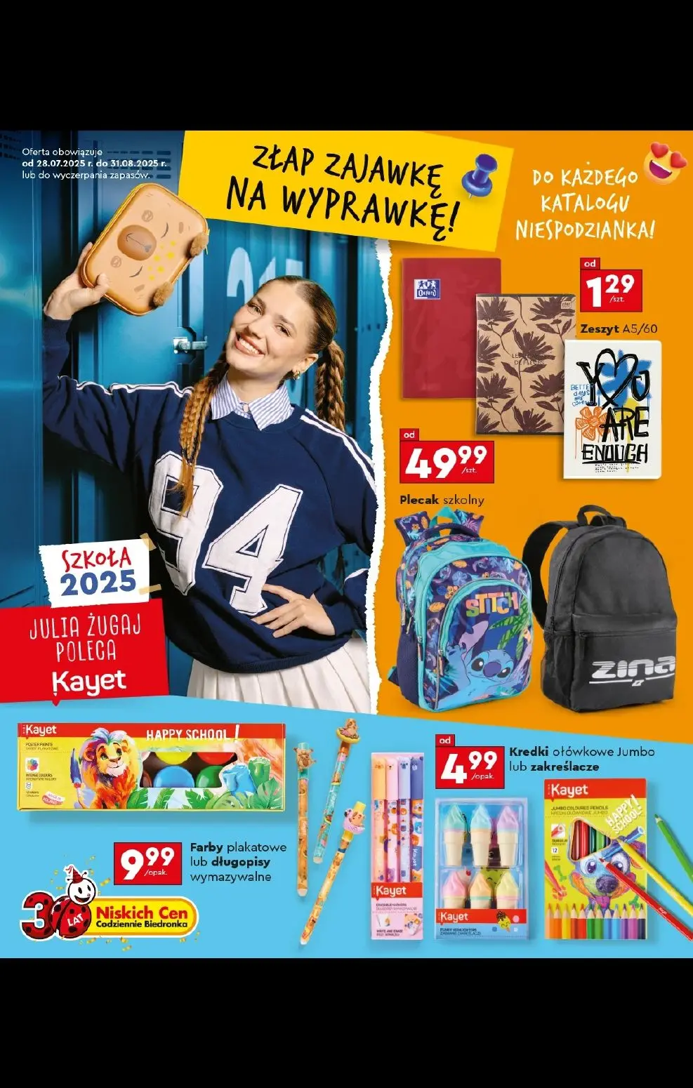 gazetka promocyjna Biedronka Złap zajawkę na wyprawkę - Strona 1