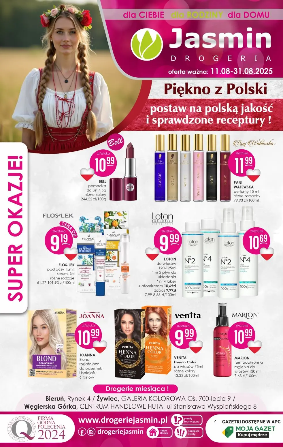 gazetka promocyjna DROGERIE JASMIN Piekno z Polski - Strona 1
