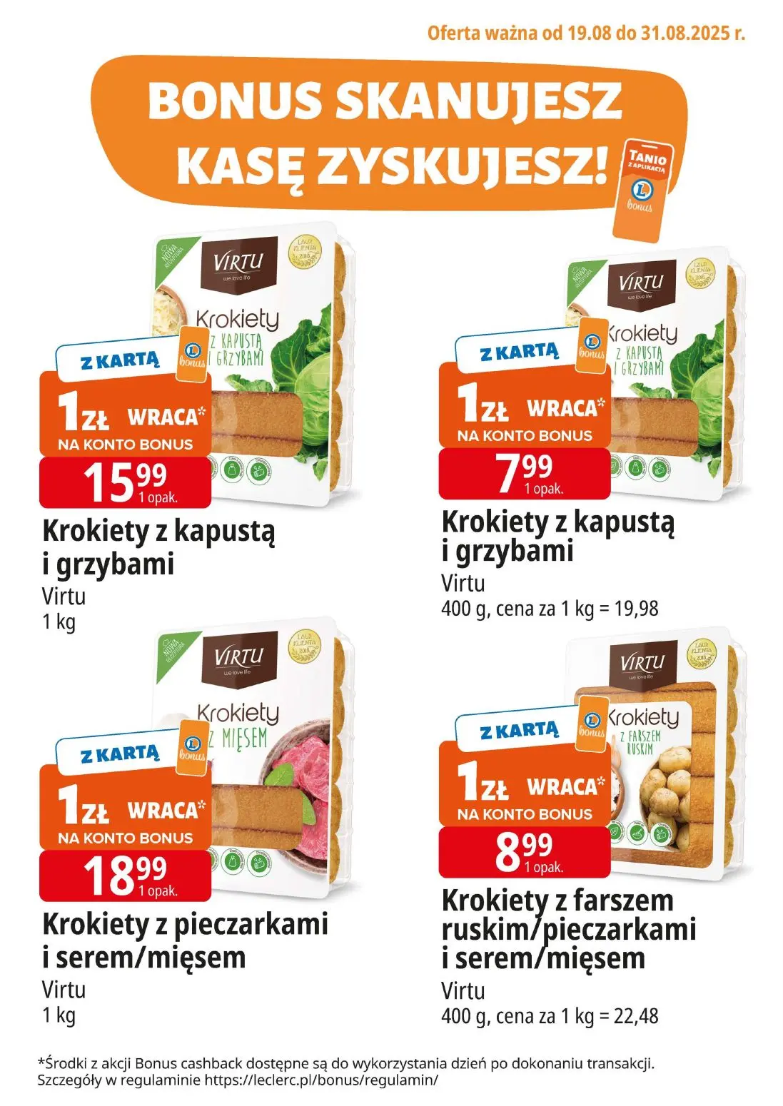 gazetka promocyjna E.Leclerc Bonus skanujesz kasę zyskujesz! - Strona 1