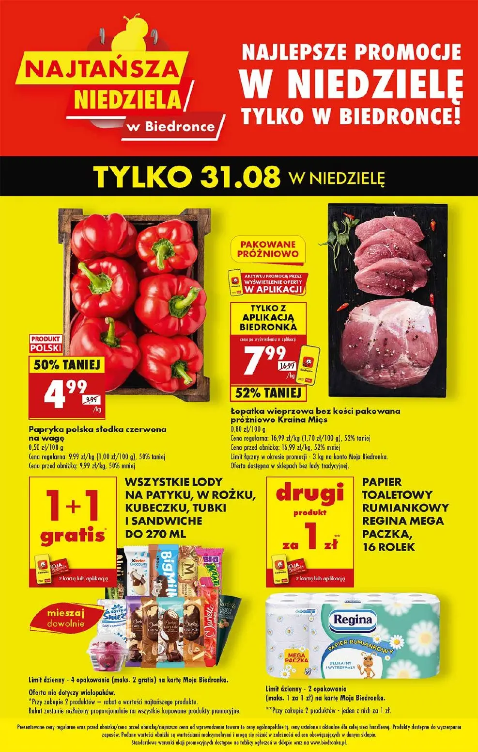 gazetka promocyjna Biedronka Najtańsza niedziela - Strona 1