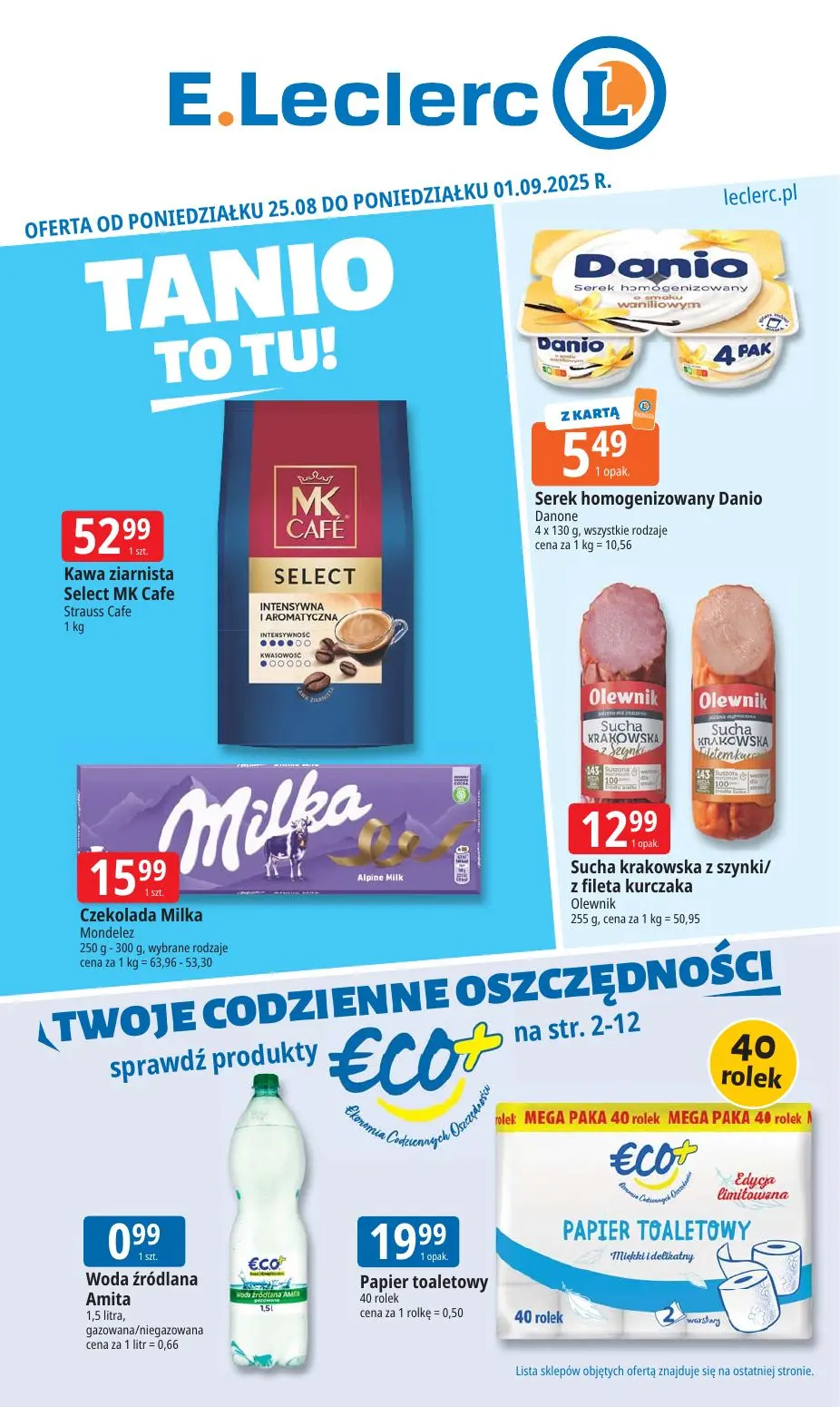 gazetka promocyjna E.Leclerc Tanio to tu! - Strona 1