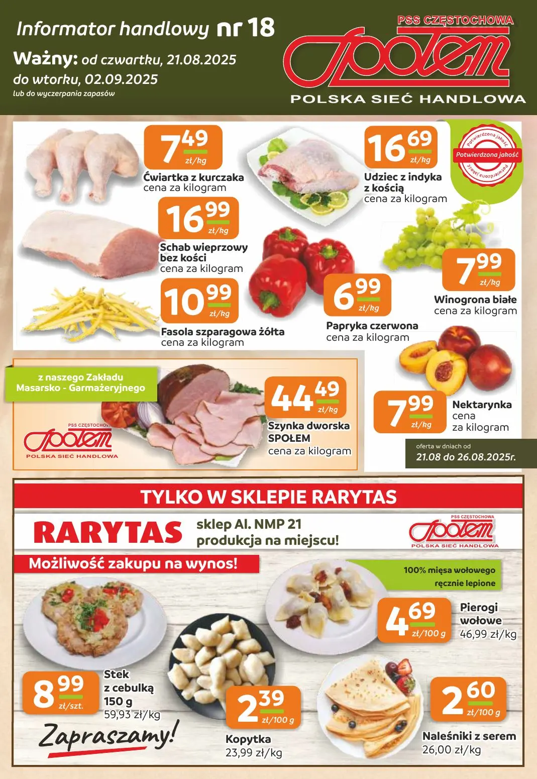 gazetka promocyjna Społem Częstochowa Polska sieć handlowa - Strona 1