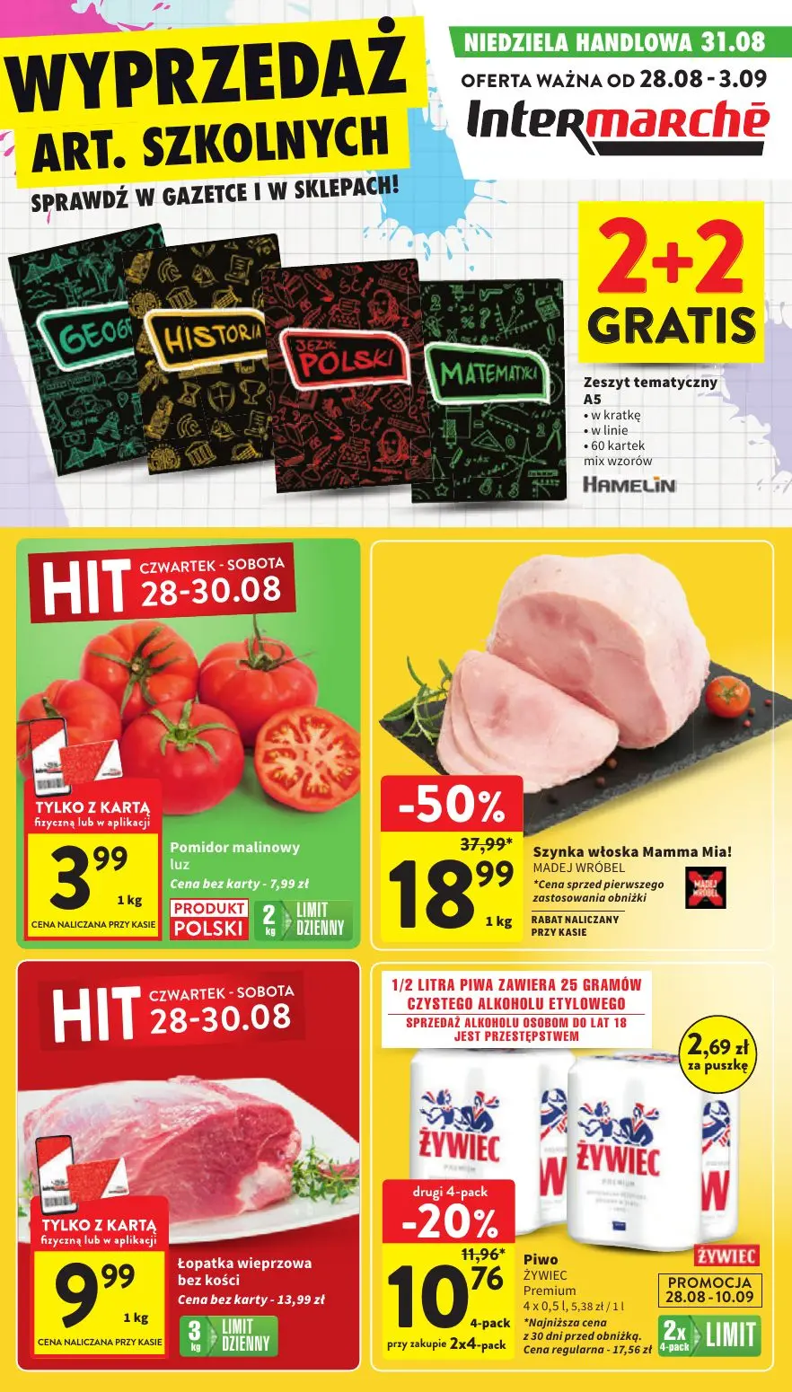 gazetka promocyjna Intermarche Wyprzedaż art. szkolnych - Strona 1