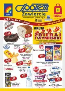 Gazetka promocyjna Społem Zawiercie, ważna od 2025-08-21 do 2025-09-06.