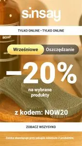 Gazetka promocyjna Sinsay, ważna od 2025-09-04 do 2025-09-08.