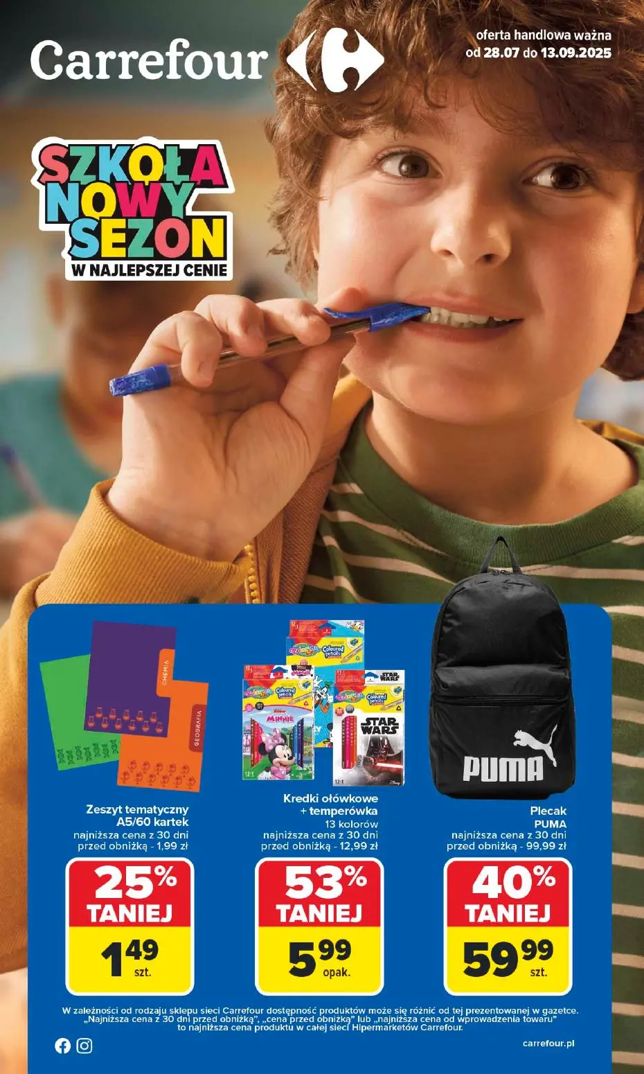 gazetka promocyjna Carrefour Szkoła nowy sezon - Strona 1