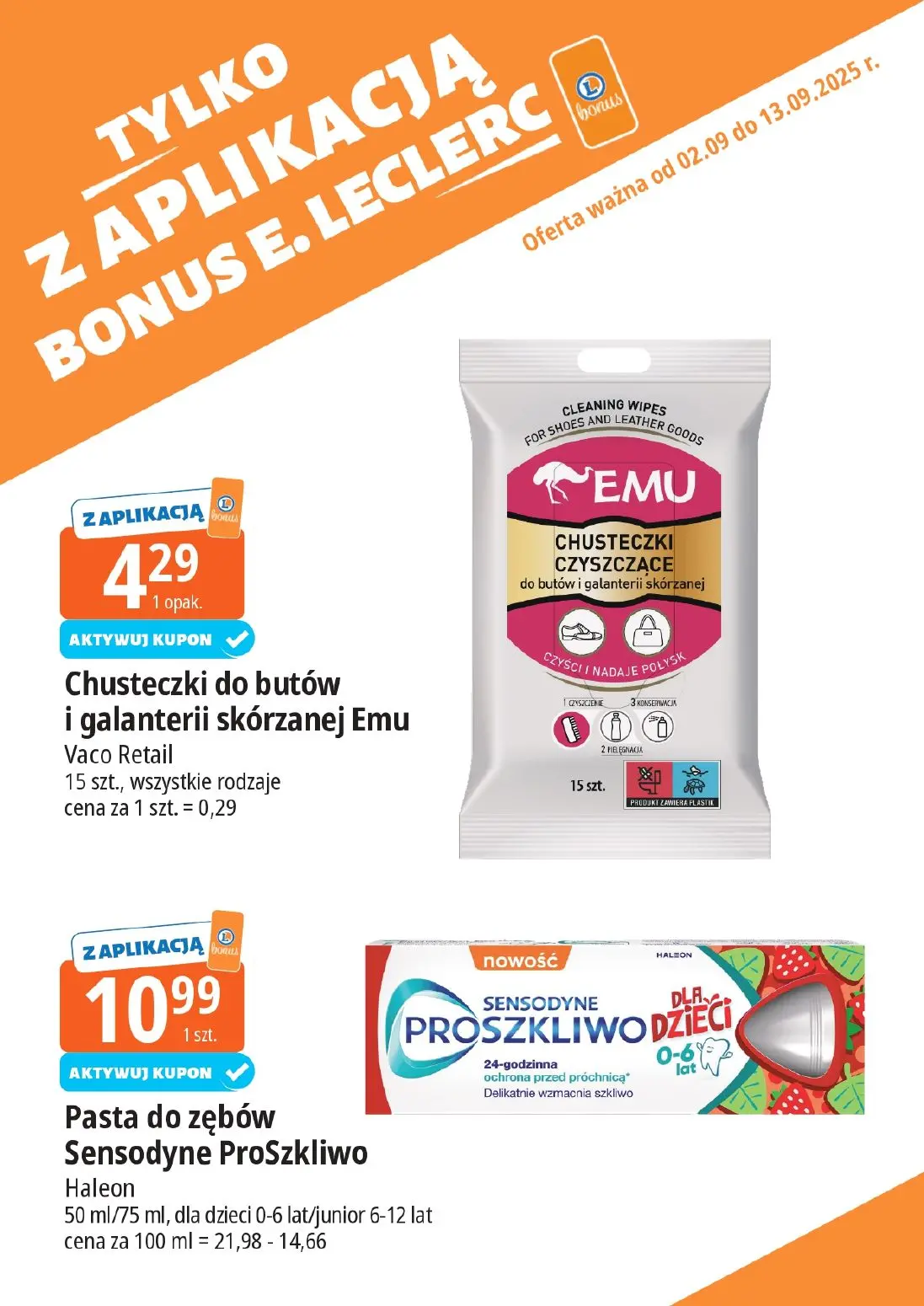 gazetka promocyjna E.Leclerc Bonus skanujesz kasę zyskujesz! - Strona 10