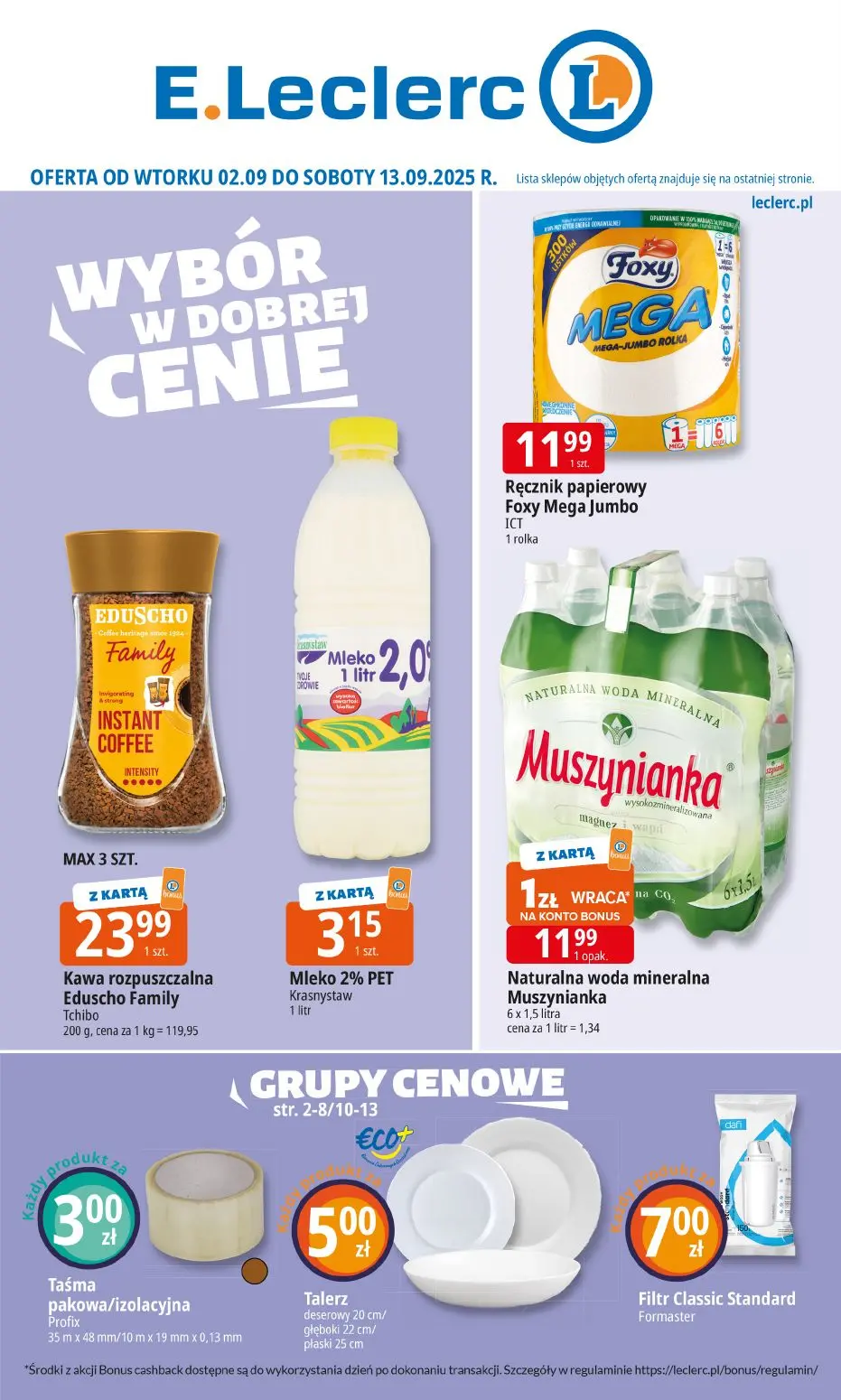 gazetka promocyjna E.Leclerc Wybór w dobrej cenie - Strona 1