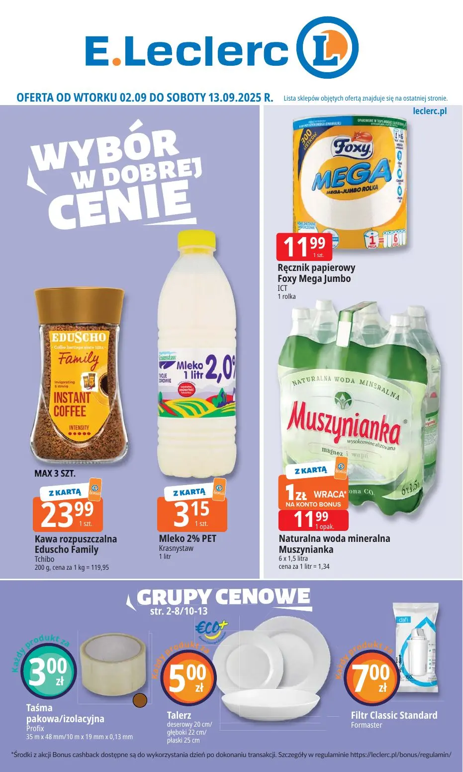 gazetka promocyjna E.Leclerc Wybór w dobrej cenie - oferta rozszerzona - Strona 1