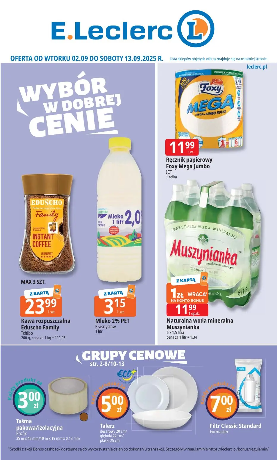 gazetka promocyjna E.Leclerc Wybór w dobrej cenie - Strona 1