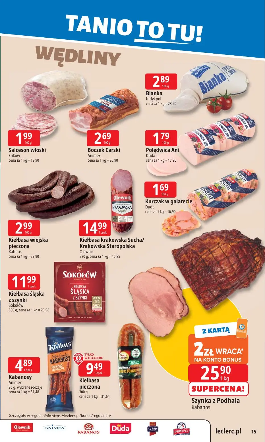 gazetka promocyjna E.Leclerc Tanio to tu! - oferta rozszerzona - Strona 15