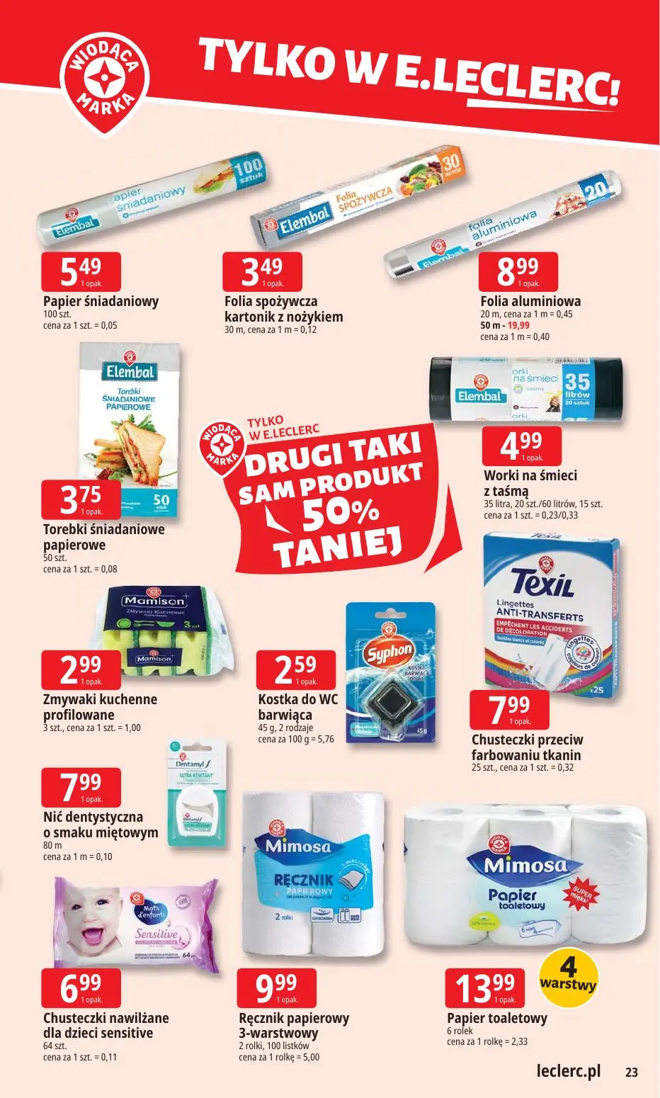 gazetka promocyjna E.Leclerc Tanio to tu! - oferta rozszerzona - Strona 23