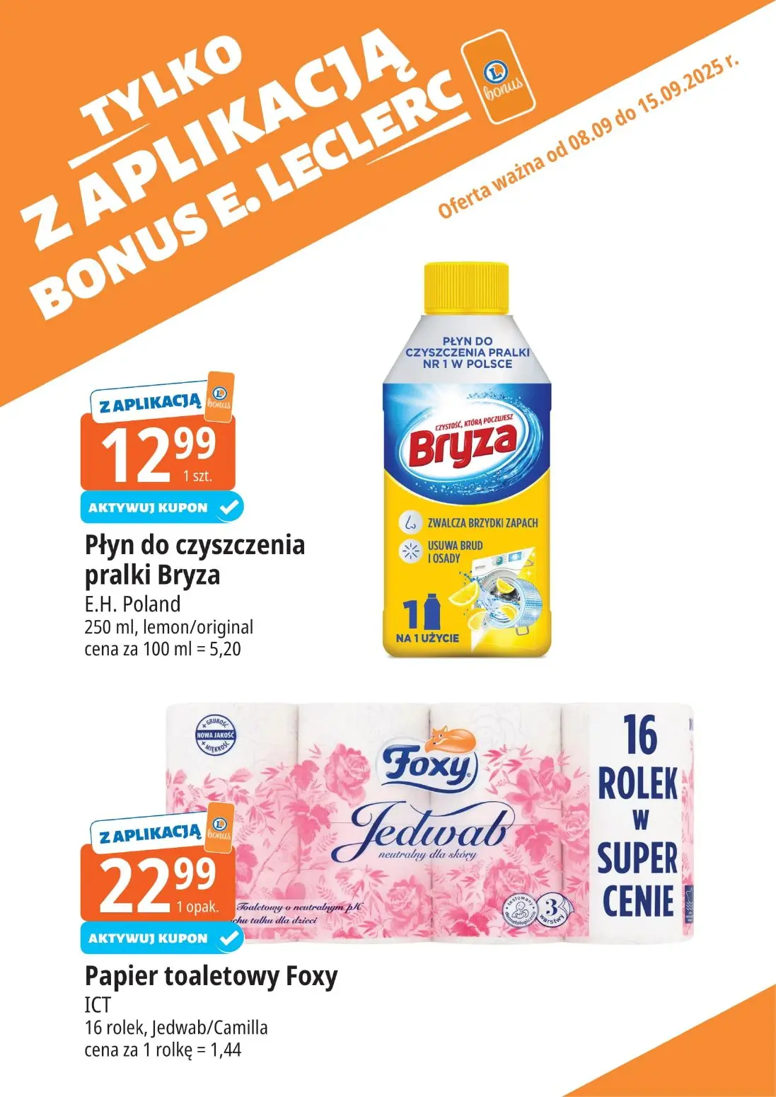 gazetka promocyjna E.Leclerc Bonus skanujesz kasę zyskujesz! - Strona 9