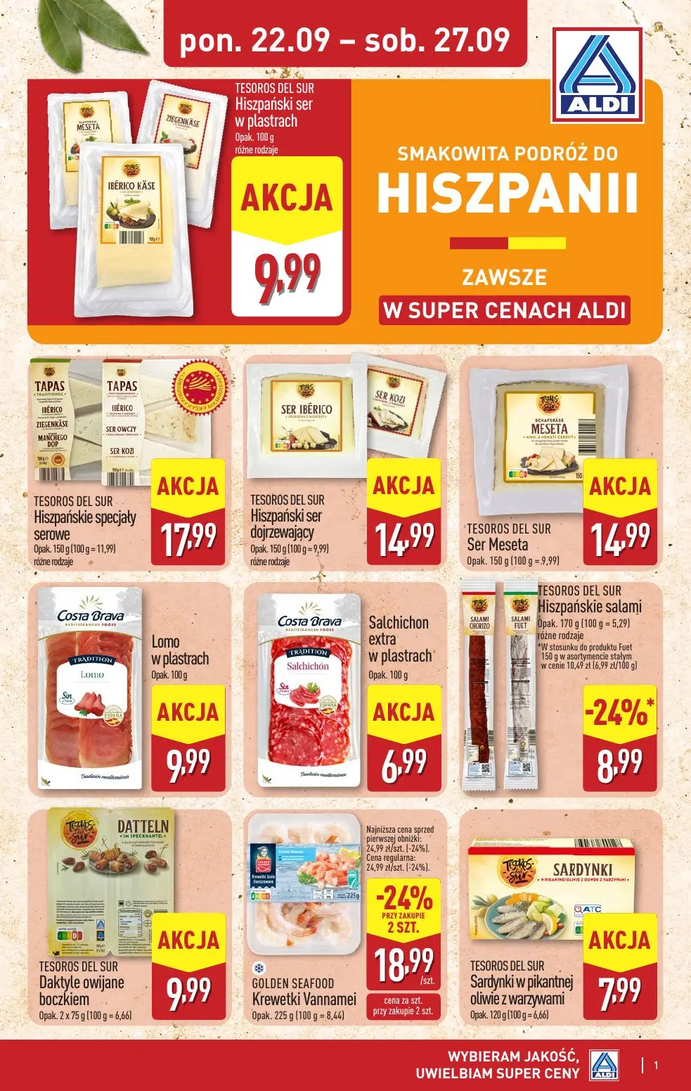 gazetka promocyjna ALDI Tydzień hiszpański - Strona 1