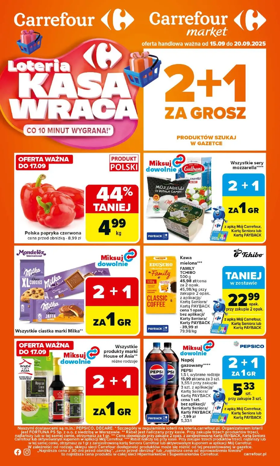 gazetka promocyjna Carrefour Kasa wraca - Strona 1