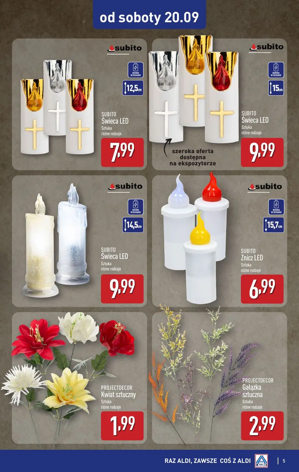 gazetka promocyjna ALDI Oferta zniczy od soboty  - Strona 5
