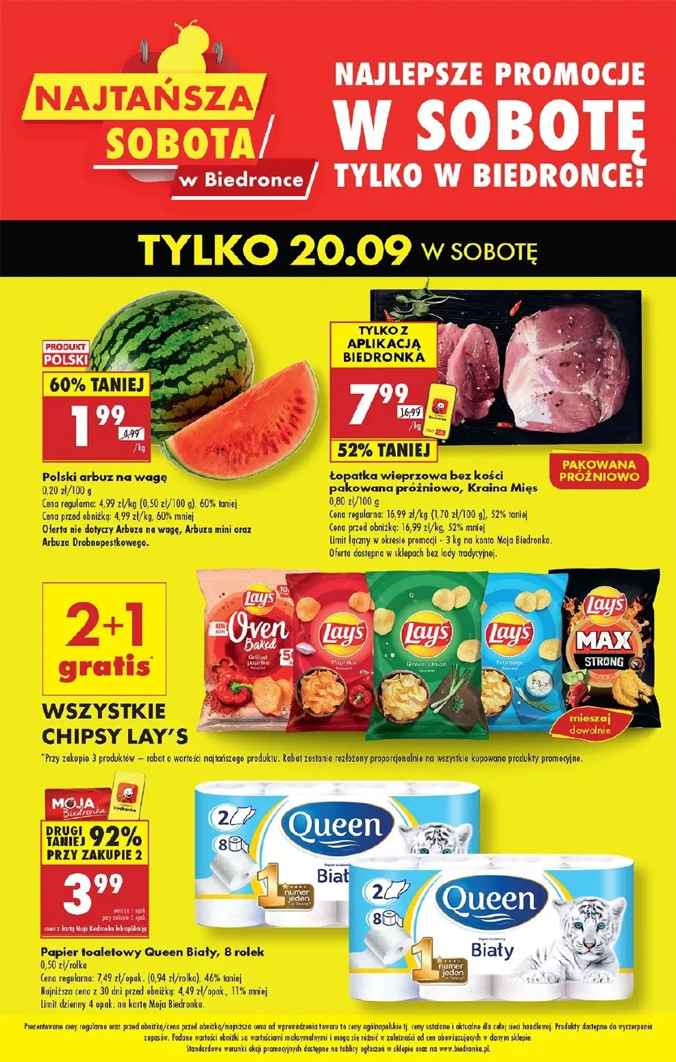 gazetka promocyjna Biedronka Najtańsza sobota w Biedronce - Strona 1