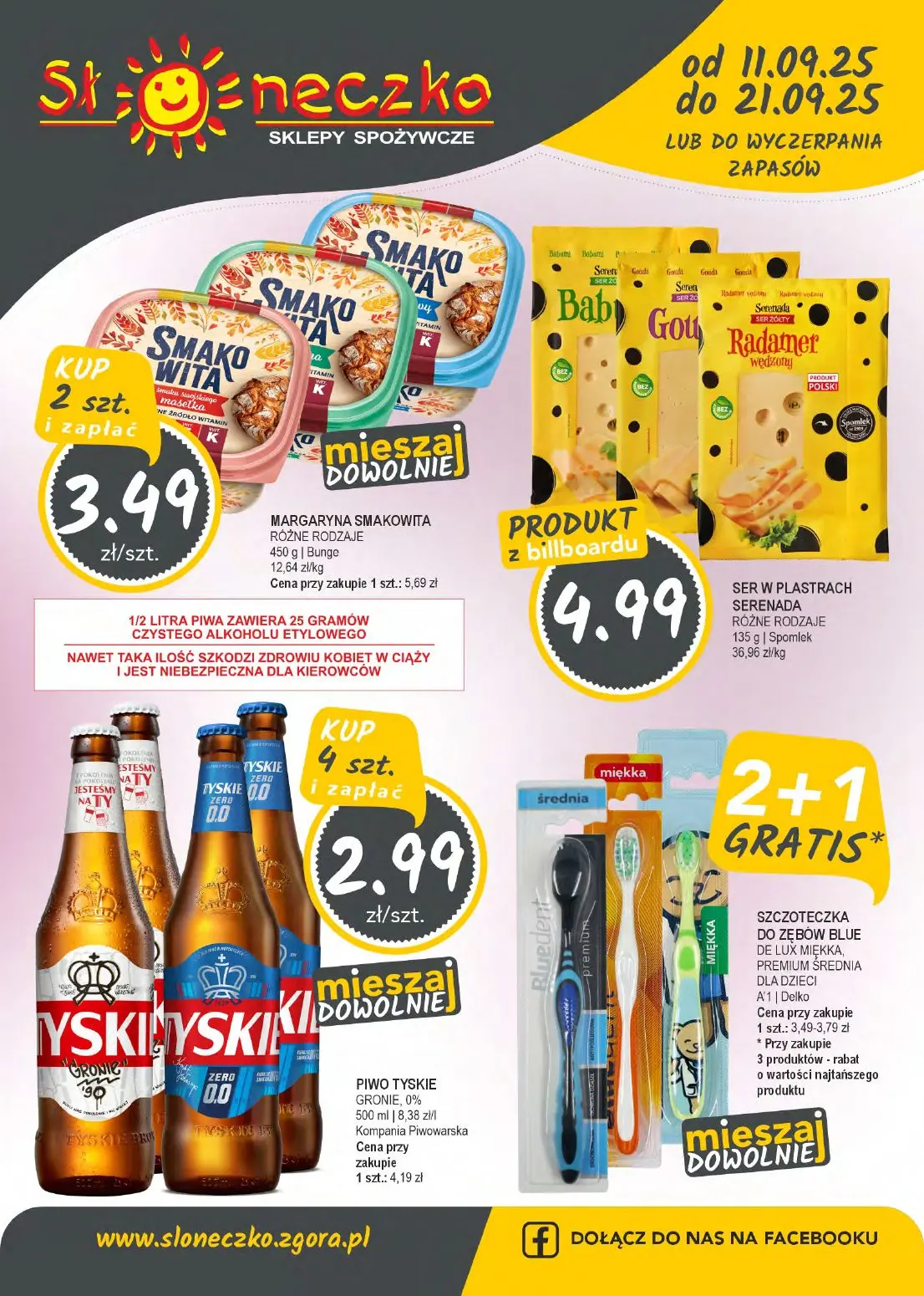 gazetka promocyjna Słoneczko Sklepy własne - województwo lubuskie, dolnośląskie i wielkopolskie - Strona 1