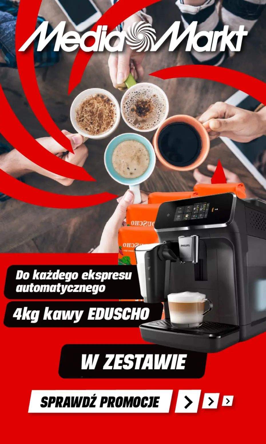 gazetka promocyjna Media Markt Ekspresy automatyczne z 4 kg kawy w zestawie - Strona 1