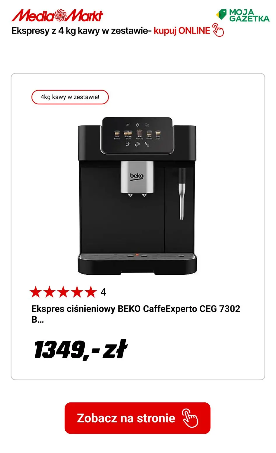 gazetka promocyjna Media Markt Ekspresy automatyczne z 4 kg kawy w zestawie - Strona 15