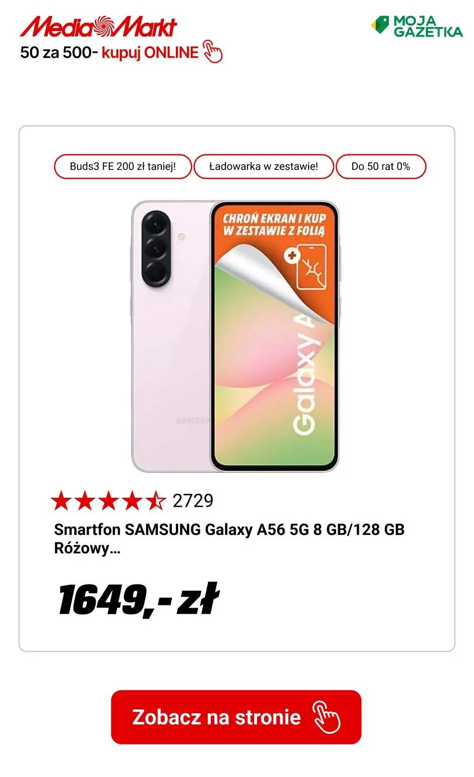 gazetka promocyjna Media Markt AI Days 50 za 500! Kupuj i zgarniaj rabaty. - Strona 12