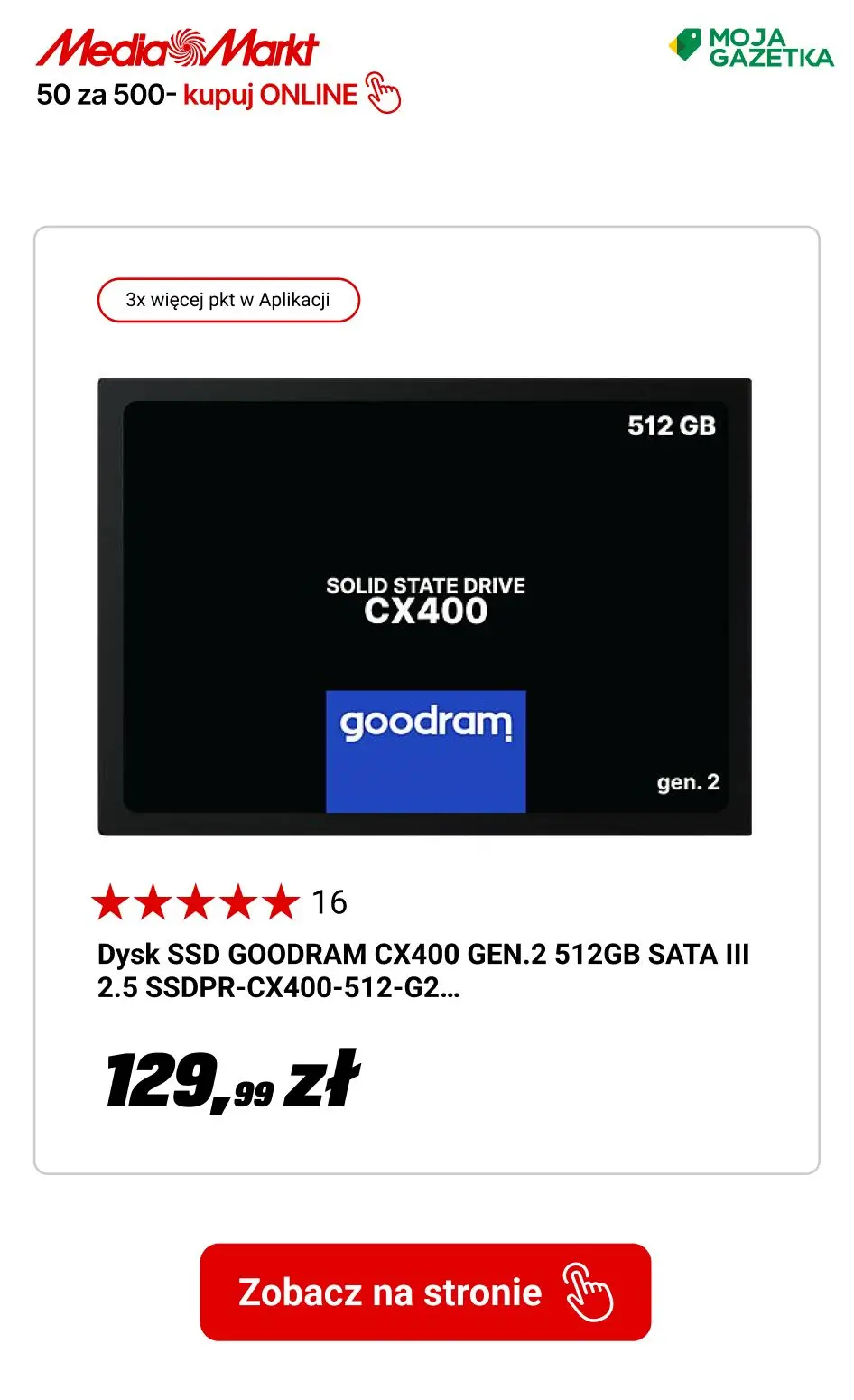 gazetka promocyjna Media Markt AI Days 50 za 500! Kupuj i zgarniaj rabaty. - Strona 14