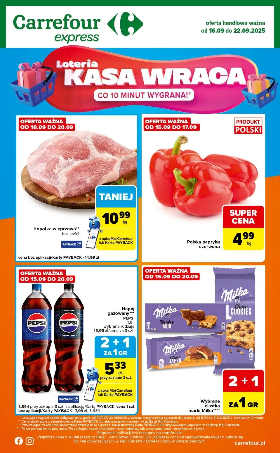 gazetka promocyjna Carrefour Express Kasa wraca - Strona 1