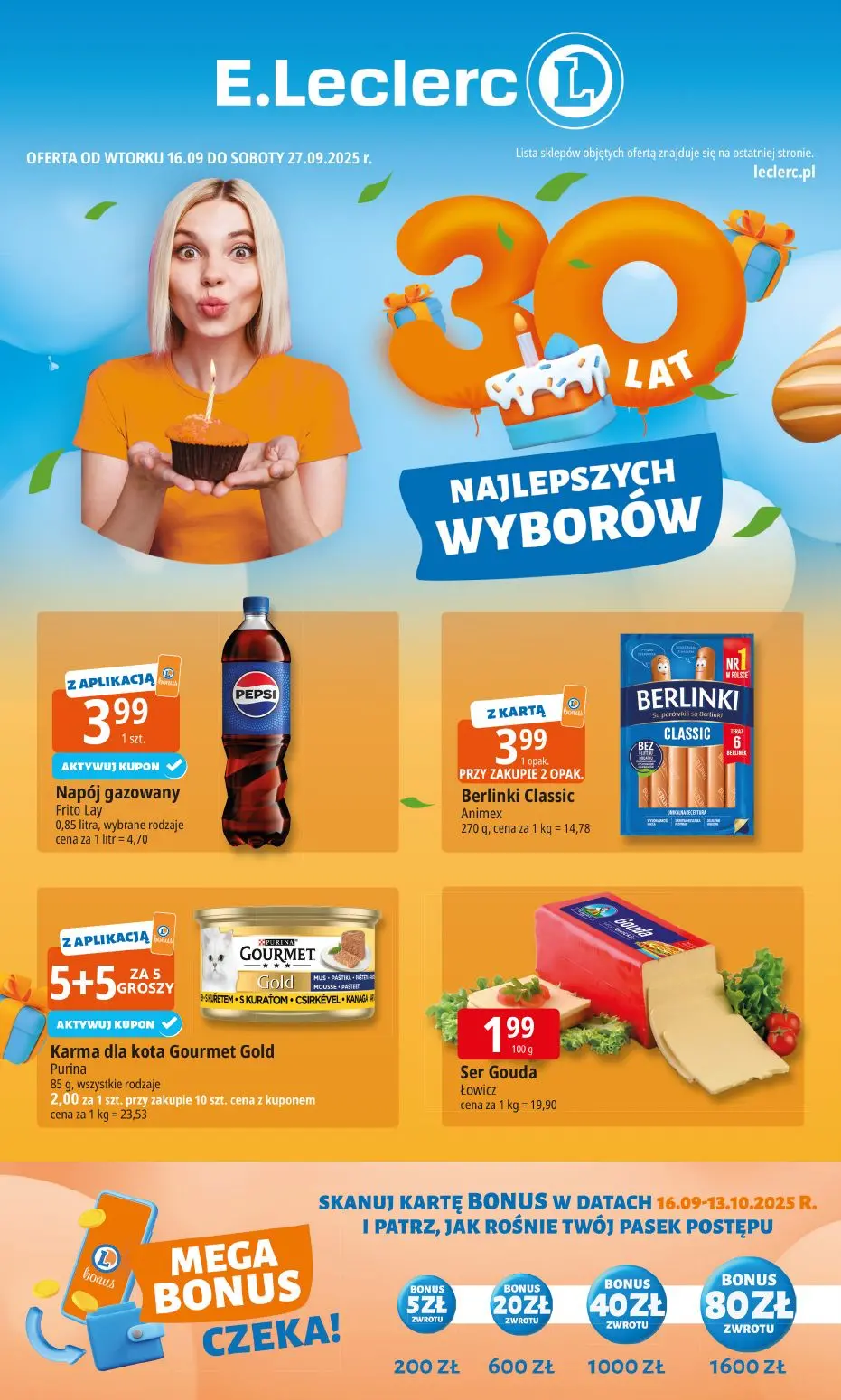 gazetka promocyjna E.Leclerc 30 lat najlepszych wyborów - Strona 1